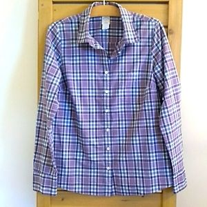 J Crew Plaid Perfect Shirt Size 6